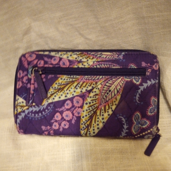 Vera Bradley Purple Quilted Wallet - Picture 3 of 6